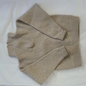 CHRISTOPHER RAND PURE NEW WOOL TURTLENECK WOMEN'S 1/4ZIP SWEATER